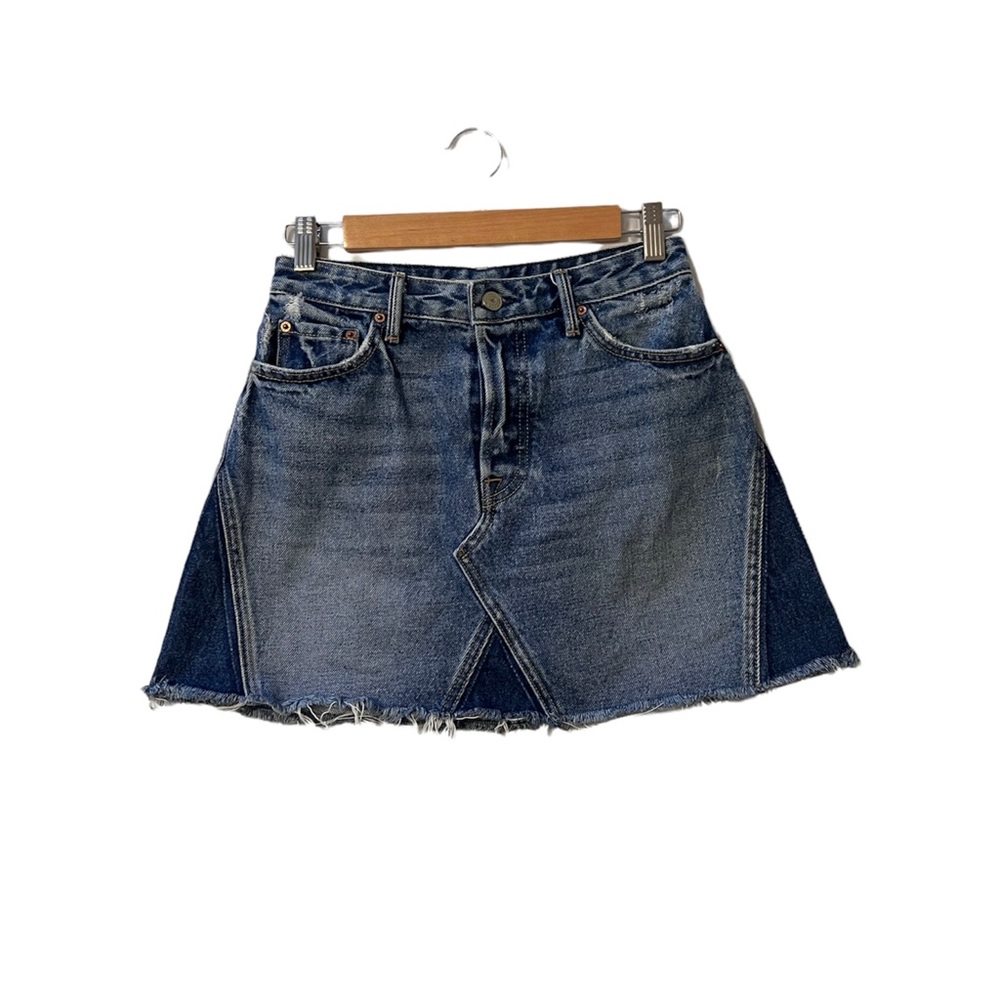 GRLFRND Eva button fly denim skirt size 25